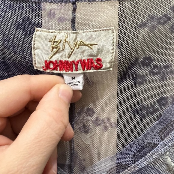 Johnny Was Biya Allegra mesh overlay dress NWOT. No slip. Size M - Picture 4 of 10